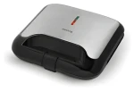 Huslog HUS1075 stříbrná / Sendvičovač / 750 W / 2 sendviče / grilovací desky / cool-touch madlo (OWN000153)