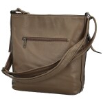 Módní dámská koženková crossbody kabelka Evelyne, khaki