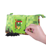 Velké pouzdro Pixie Crew Minecraft bez náplně látka se silikonovým panelem+pixely v blistru 11x23cm