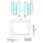 POLYSAN - ZOOM čtvercový sprchový kout 900x900, L/P varianta ZL1390ZL3290