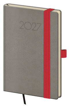 Diář 2027 týdenní kapesní New Praga - šedá
