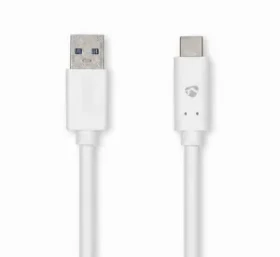 Nedis USB-A - USB-C bílá / Datový kabel / USB 3.2 Gen 1 / 60 W / 5 Gbps / 1 m (CCGW61600WT10)