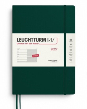 Týdenní plánovač Zápisník Forest Green, Composition B5 2027, anglicky
