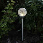 STAR TRADING Zahradní osvětlení na solární napájení Roma, stříbrná barva, kov, plast