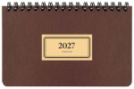Diář 2027 týdenní na šířku RETRO, černý