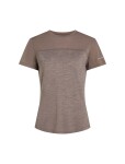 Dámské merino triko s krátkým rukávem ICEBREAKER Wmns 125 Cool-Lite Sphere III SS Tee Colour Block, Porcini Hthr/Porcini/Cb velikost: S