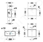 DURAVIT - ME by Starck Splachovací nádržka, Dual-Flush, WonderGliss, přívod vpravo/vlevo, bílá 09380000051