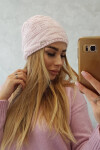 Fleecová čepice Edyta K298 pudrově růžová UNI