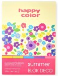 Happy Color Deco Summer blok barevných papírů A4 170 g 20 listů