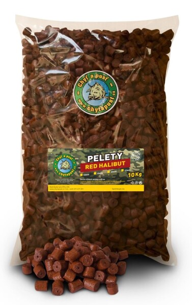 Chyť a pusť Pelety RED Halibut 10kg - 15mm,Chyť a pusť Pelety RED Halibut 10kg - 15mm