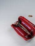 Luxusní dámská peněženka z přírodní kůže Sara, červená