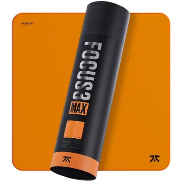 Fnatic FOCUS3 MAX XL oranžová / Herní podložka pod myš / 48 x 48 cm (MP0008-002)