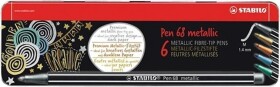 Fixa STABILO Pen 68 metalic sada ks kovovém pouzdru