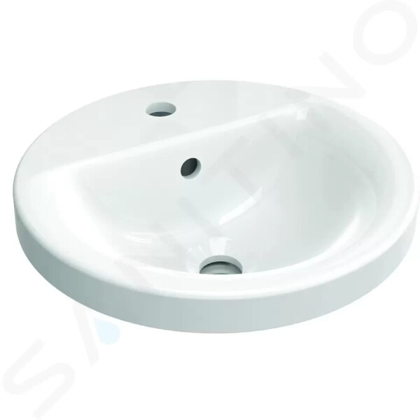 IDEAL STANDARD - Connect Umyvadlo zápustné, průměr 380 mm, s přepadem, 1 otvor pro baterii, bílá E504101