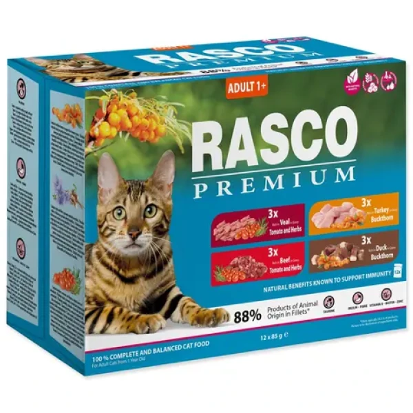 Rasco Premium Cat Adult Kapsičky Multipack 12x 85g (1703-13198)