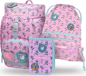 3 SET Airy Minecraft Panda: batoh, penál, sáček