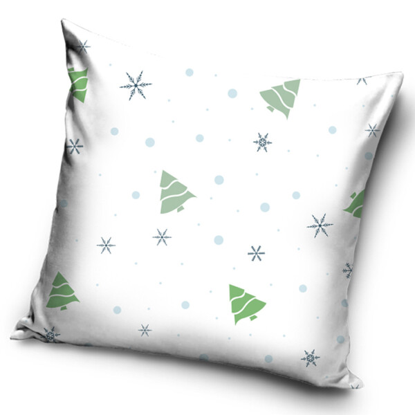 Velurový povlak na polštářek Bílé Vánoce