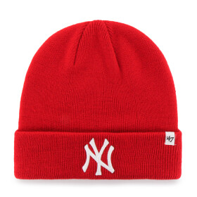 47 Brand Pánská zimní čepice New York Yankees MLB Raised '47 CUFF KNIT Red