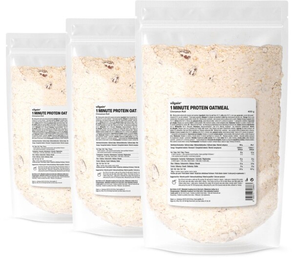 Vilgain Minutová proteinová ovesná kaše – 3× skořicová rolka 400 g