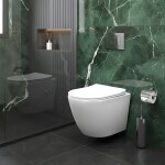 REA - Závěsná WC mísa Carlo Lux Rimless s funkcí bidetu REA-C9701