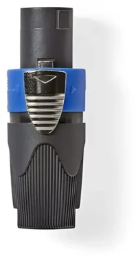 Nedis Reproduktorový konektor přímý černá / Audio konektor / Zástrčka / Poniklovaný / Šroubovací / 8,0 mm / 1 ks (COTP16900BK)