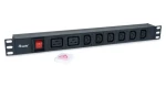 Equip PDU černá / Zásuvková lišta do racku / 1U / 6x IEC C13 + 2x IEC C19 / IEC C20 / 16 A / 3500 W (333316)