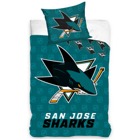 Hokejové povlečení NHL San Jose Sharks Shields Velikost: 135x200 + 80x80 cm