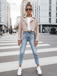 Dámská kožená bunda BADEN beige FashionStreet TY4336 XL
