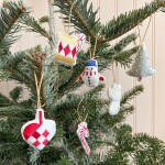 Cam Cam ApS Vyšívaná vánoční ozdoba Nutcracker –⁠⁠⁠⁠⁠⁠ set 3 ks, multi barva, textil