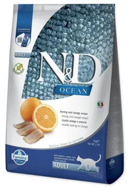 ND Ocean Cat Herring Orange 5 kg / Granule pro dospělé kočky / bezobilné / sleď (L3-79211)