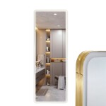 REA - Zrcadlo LED Classico 50x160cm Brush Gold HOM-07056