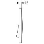 GEBERIT Ovládací tlačítko 115.882.KH.1