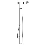 Geberit ovládací tlačítko SIGMA 20 bílá/chromlesk/bílá, plastová nový model 115.882.KJ.1 115.882.KJ.1