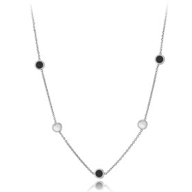 Ocelový náhrdelník Lugia - chirurgická ocel, Stříbrná 43 cm + 5 cm (prodloužení)