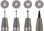 Faber-Castell Pitt Artist Pen Warm Grey sada 4 ks