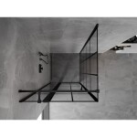 MEXEN/S - Mist T sprchový kout dveře křídlové levá 110 x 110, černá dekor, černá 8A4T-110-110-70-77-L