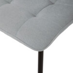 Židle jídelní, stříbrná látka, černý kov