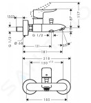 HANSGROHE - Metris New Vanová baterie, chrom 31480000