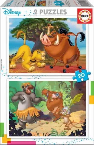 EDUCA Puzzle Lví král a Kniha džunglí