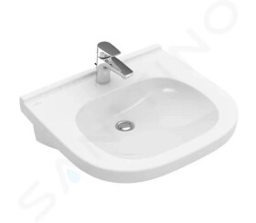 VILLEROY & BOCH - ViCare Umyvadlo Vita 560x550 mm, bez přepadu, otvor pro baterii, AntiBac, CeramicPlus, alpská bílá 411956T2