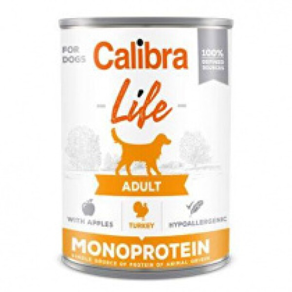 Calibra Dog Life  konz.Adult Turkey with apples 400g