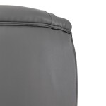 Křeslo kancelářské, šedá ekokůže, kovový kříž, kolečka na tvrdé podlahy