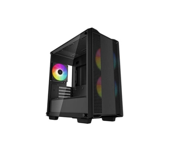 DEEPCOOL Case CC360 ARGB, mATX, Průhledná bočnice, 3x120mm Fan, černá EDF_1808000