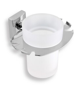 NOVASERVIS - Držák kartáčků a skleničky Metalia 12 chrom 0249,0