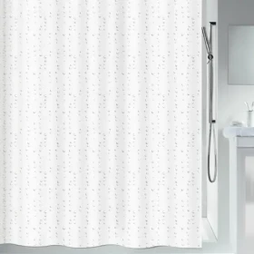 SPIRELLA sprchový závěs WET bílý / motiv kapek / 180 x 200 cm / polyester