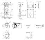 GEBERIT - Duofix Set předstěnové instalace, klozet Alpha se sedátkem, tlačítko Sigma30, bílá/chrom SANI11CD3109