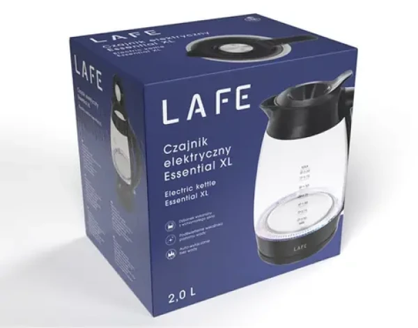 Lafe Essential XL LAFCZA47573 černá / Varná konvice / 2 l / 2200 W / skleněná konvice (LAFCZA47573)
