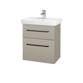 Dřevojas - Umyvadlová skříňka GO SZZ2 55 - L04 Béžová vysoký lesk / Úchytka T06 / L04 Béžová vysoký lesk 148423H