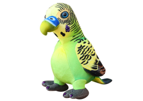 Mamido Plyšový papoušek 20 cm zelený