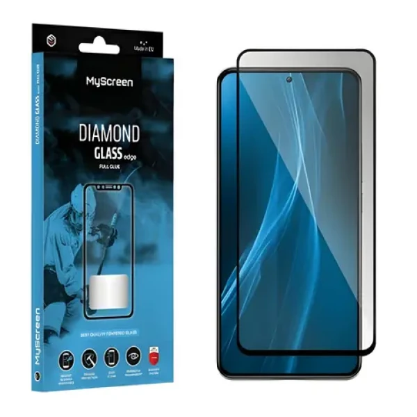 MyScreen Diamond Glass Edge FullGlue černá / Ochranné sklo / Realme C68 4G/5G, V50s / 9H / Lepení přes celý displej (MD8132TG DEFG BLACK)